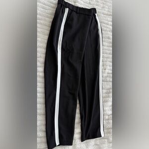 Zara Black Pants with white stripe down the side. Awesome. Ankle length